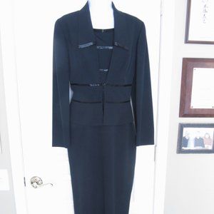 DAYMOR COUTURE FULLY LINED BLACK GOWN & MATCHING JACKET Sz 8 LK NW